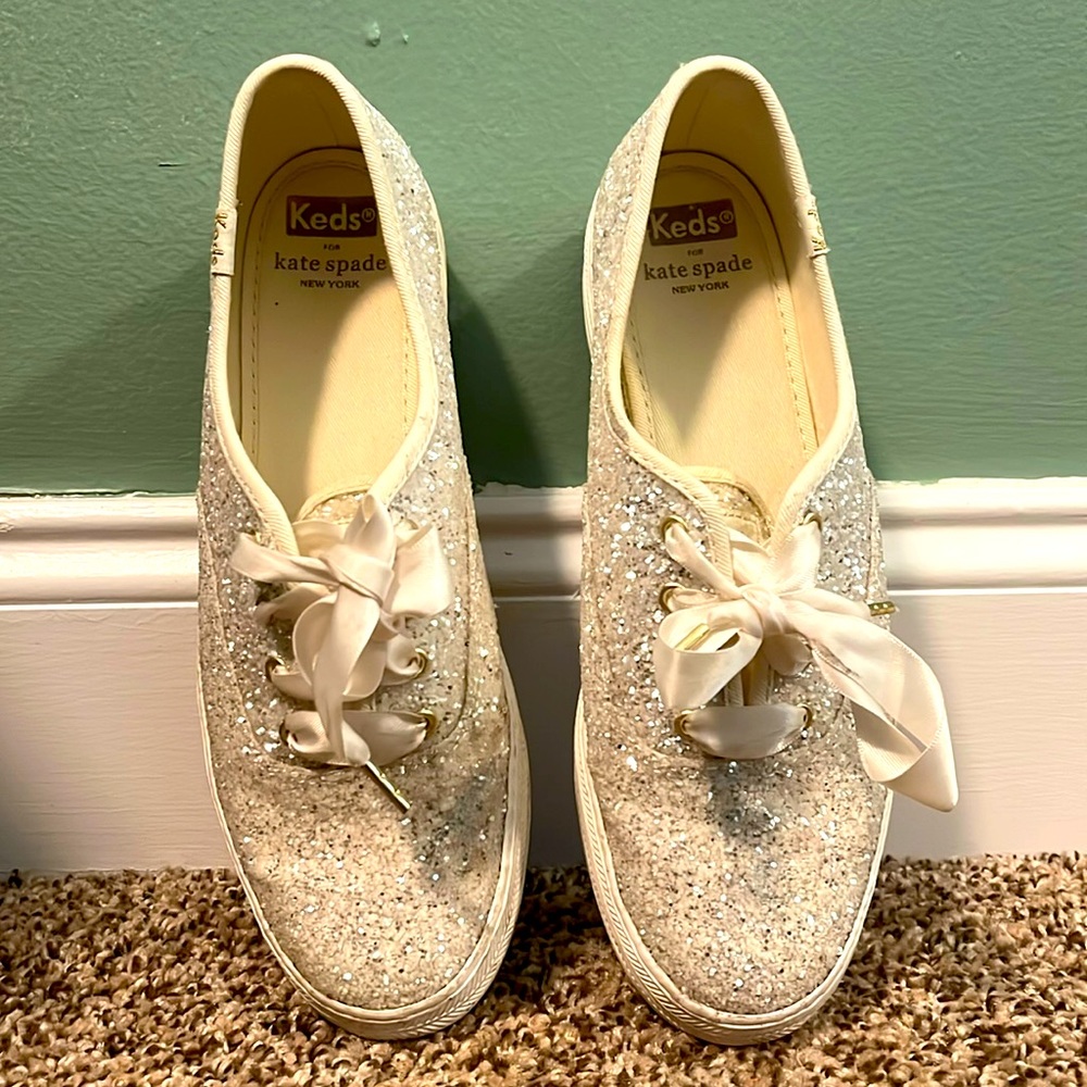 “Kate Spade” sparkle Keds, Size 7.5